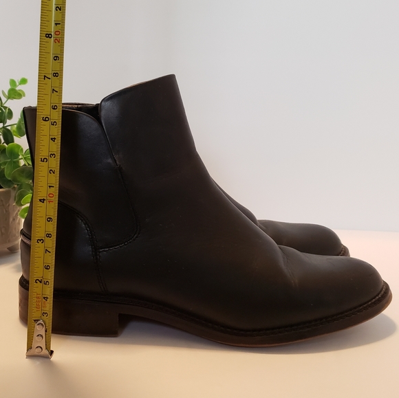 Franco Sarto Black Leather Booties, 9.5 - Picture 3 of 7